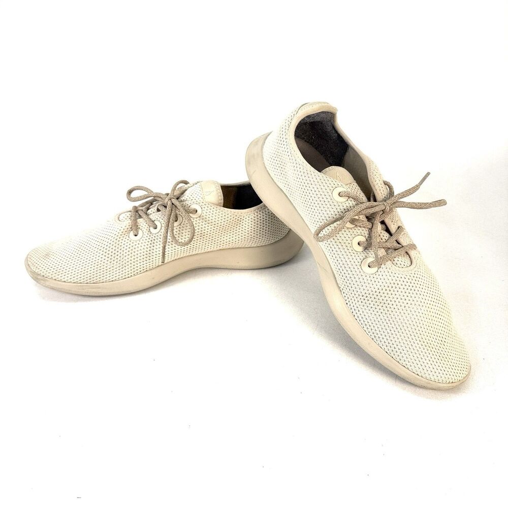 Allbirds Men’s TR Tree Runners Neutral Lace Up Knit Sneaker Shoe Cream Size 14